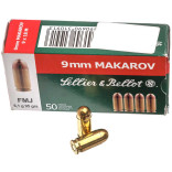 Патрон Sellier & Bellot кал. 9х18 пуля FMJ, масса 6.15 гр/95 гран фото Патрон Sellier & Bellot кал. 9х18 пуля FMJ, масса 6.15 гр/95 гран фото