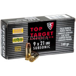 Патрон Fiocchi Subsonic кал. 9x21 IMI пуля FNSP, масса 9.59 гр/148 гран фото Патрон Fiocchi Subsonic кал. 9x21 IMI пуля FNSP, масса 9.59 гр/148 гран фото