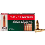 Патрон Sellier & Bellot кал. 7,62x25 Tokarev пуля FMJ, масса 5.5 гр/85 гран фото Патрон Sellier & Bellot кал. 7,62x25 Tokarev пуля FMJ, масса 5.5 гр/85 гран фото