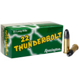 Патрон Remington Thunderbolt High Velocity кал. 22 LR пуля RN, масса 2.59 гр/40 гран (уп. 50 шт.) фото Патрон Remington Thunderbolt High Velocity кал. 22 LR пуля RN, масса 2.59 гр/40 гран (уп. 50 шт.) фото