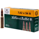 Патрон Sellier & Bellot кал. 7,62х54 R пуля SP, масса 11.66 гр/180 гран фото Патрон Sellier & Bellot кал. 7,62х54 R пуля SP, масса 11.66 гр/180 гран фото