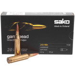 Патрон Sako Gamehead кал. 243 Win куля SP, маса 5.8 гр/90 гран фото Патрон Sako Gamehead кал. 243 Win куля SP, маса 5.8 гр/90 гран фото