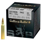 Патрон Sellier & Bellot кал. 223 Rem пуля FMJ, масса 4.5 гр/69 гран (уп. 100 шт) фото Патрон Sellier & Bellot кал. 223 Rem пуля FMJ, масса 4.5 гр/69 гран (уп. 100 шт) фото