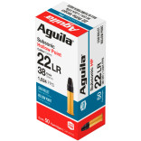 Патрон Aguila Subsonic кал. 22 LR пуля LHP, масса 2.46 г/38 гран фото Патрон Aguila Subsonic кал. 22 LR пуля LHP, масса 2.46 г/38 гран фото