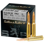 Патрон Sellier & Bellot кал. 6,5x55 пуля FMJ, масса 9.1 гр/140 гран фото Патрон Sellier & Bellot кал. 6,5x55 пуля FMJ, масса 9.1 гр/140 гран фото