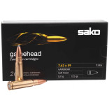 Патрон Sako Gamehead кал. 7,62x39 куля SP, маса 8 гр/123 гран фото Патрон Sako Gamehead кал. 7,62x39 куля SP, маса 8 гр/123 гран фото