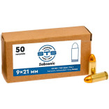 Патрон STS Subsonic кал. 9x21 куля CP RN, маса 9.4 гр/145 гран фото Патрон STS Subsonic кал. 9x21 куля CP RN, маса 9.4 гр/145 гран фото