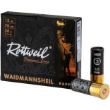 Патрон Rottweil Waidmannsheil HV Plastik кал. 12/70 дробь №3, навеска 36 гр фото Патрон Rottweil Waidmannsheil HV Plastik кал. 12/70 дробь №3, навеска 36 гр фото
